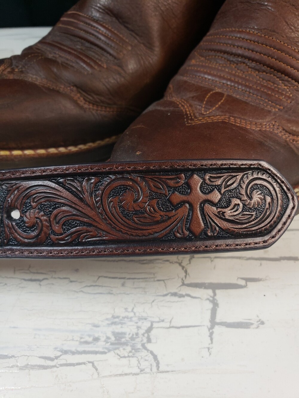 Blazin' Roxx/ Nocona Turquoise Stone Cross Cowboy Belt in size 28 - Picture 10 of 13